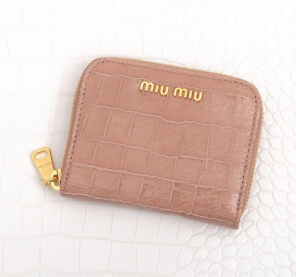 2017AW MIU MIU ミュウミュウスーパーコピー 財布 コインケース クロコ調 5MM268 CIPRIA